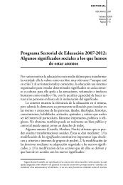 Programa Sectorial de EducaciÃ³n 2007-2012: Algunos significados ...