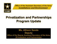 Privatization and Partnerships Program Update Privatization and ...