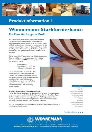 Produktinfo 1/Fein - Gerhard Wonnemann Holzwerk GmbH