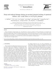 Deep etch-induced damage during ion-assisted chemical etching of ...