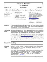 Payroll Bulletin 2012-01 - Virginia Department of Accounts