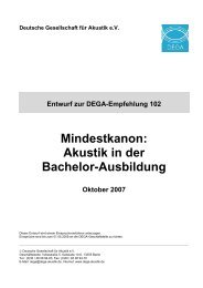 Mindestkanon: Akustik in der Bachelor-Ausbildung - Deutsche ...