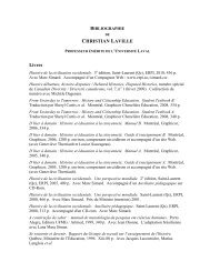 bibliographie de christian laville - SociÃ©tÃ© des professeurs d'histoire ...