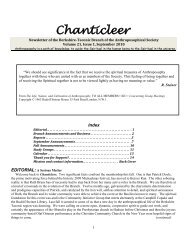 September Chanticleer - Anthroposophical Society in America