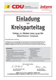 Einladung Kreisparteitag - CDU Kreisverband Schwäbisch Hall