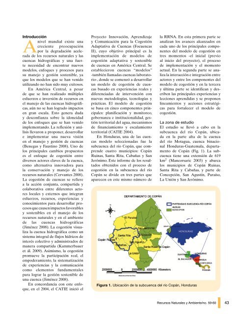 Procesos y experiencias de cogestiÃ³n en la subcuenca del ... - Catie