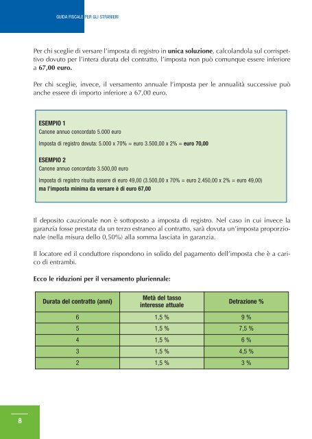 GUIDA FISCALE PER GLI STRANIERI - Agenzia delle Entrate