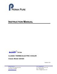 M425 Classic Cooler Manual - Perma Pure LLC