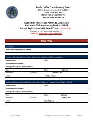 ADAD New Permit Application Packet - Public Utility Commission of ...