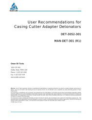 DET-3050-301 Casing Cutter Adapter Detonators