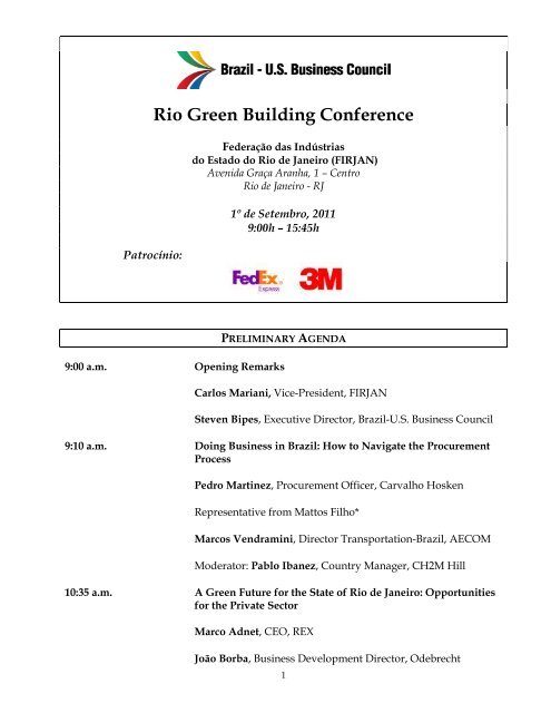 Rio Green Building Conference - Brazil-US Business Council