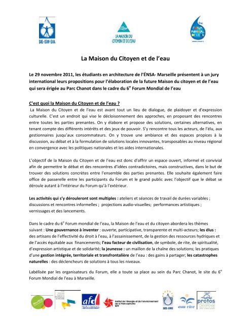 La Maison du Citoyen et de l'eau - 6th World Water Forum