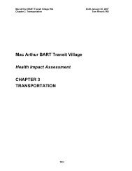 Mac Arthur BART Transit Village Health Impact Assessment ...