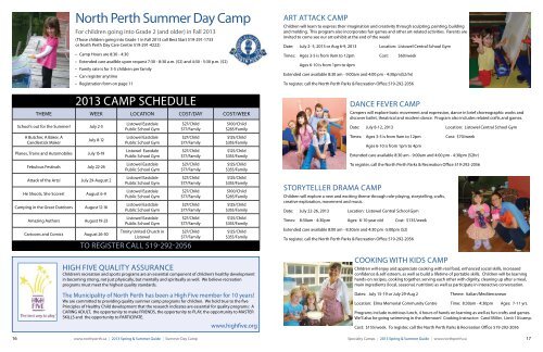 2013 Spring & Summer Guide - Municipality of North Perth