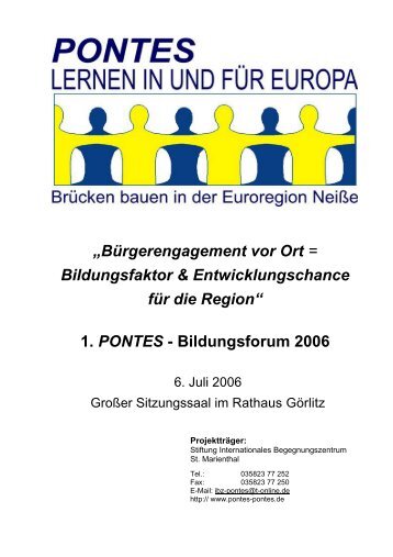 1. PONTES - Bildungsforum 2006