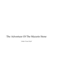 The Adventure Of The Mazarin Stone - The complete Sherlock Holmes