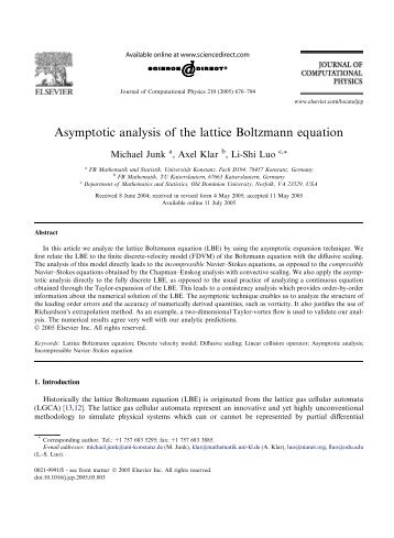 Asymptotic analysis of the lattice Boltzmann equation