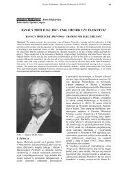 IGNACY MOŚCICKI (1867 - 1946) CHEMIK CZY ELEKTRYK? - Komel