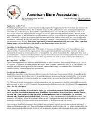 Application for Site Visit - American Burn Association