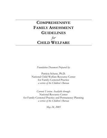 comprehensive family assessment guidelines child welfare