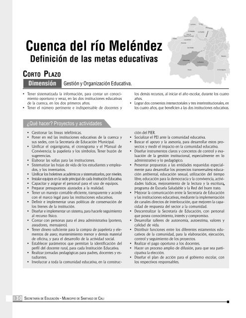 planes decenales educativos para comunas y zona rural