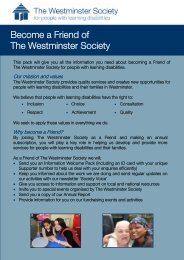 Become a Friend of The Westminster Society