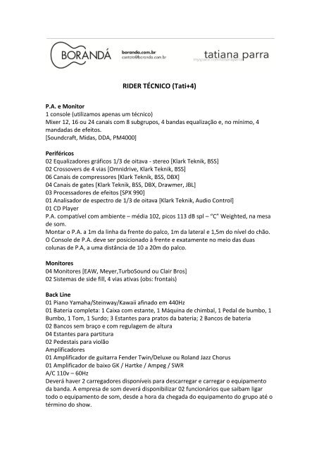 Technical Rider - Tatiana Parra +4 - Inteira - PDF