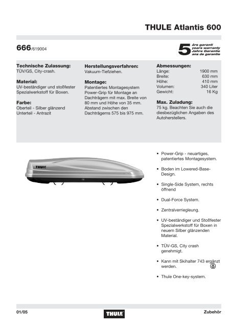 THULE Atlantis 600 - Webkat