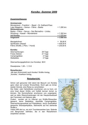 Korsika –Sommer 2009 - Kastenwagenforum