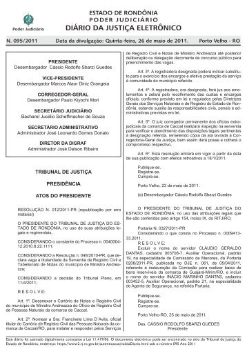 diário da justiça eletrônico - 1001743-02. 2011. 8. 22. 0601