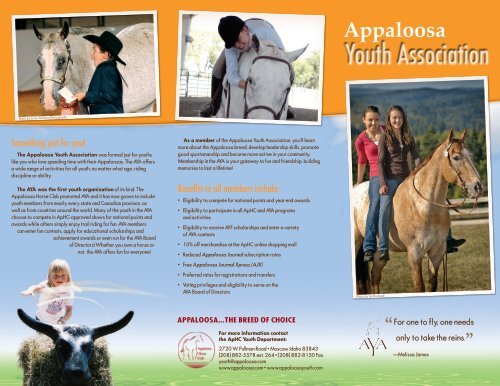 AYA Youth Brochure - Appaloosa Horse Club