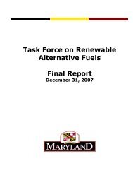 Review the Task Force on Renewable Fuels Final Report - Maryland