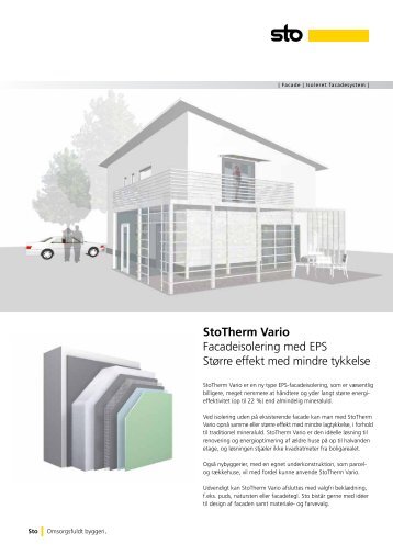 StoTherm Vario Facadeisolering med EPS Større ... - f.metal-supply.dk