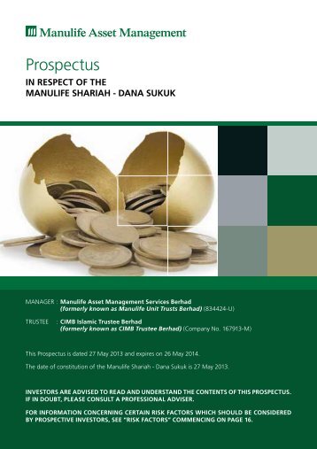 Prospectus - Manulife Insurance Berhad