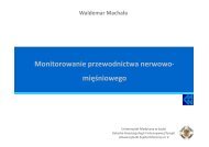 Monitorowanie przewodnictwa nerwowo- miÄÅniowego - Waldemar ...