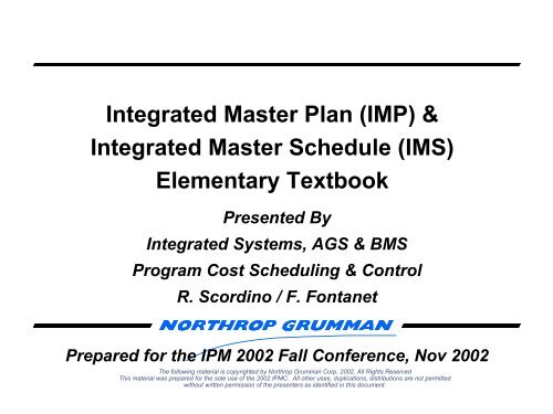 The Integrated Master Plan (IMP)/Integrated Master ... - Evmlibrary.org