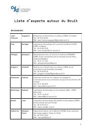 Liste d'experts autour du Bruit - CNRS