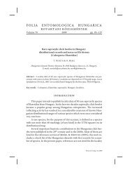 folia entomologica hungarica - Magyar TermÃ©szettudomÃ¡nyi MÃºzeum