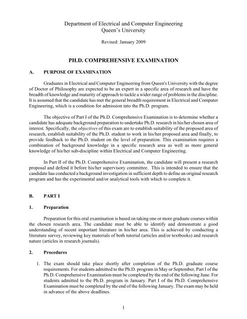 PhD Comprehensive Exam Regulations - Electrical and Computer ...