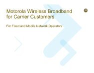 Carrier Market : Benhur Mesfin - Motorola Wireless Network Solutions