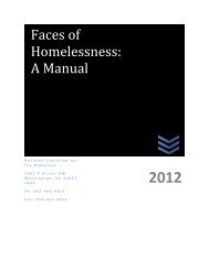 Faces of Homelessness: A Manual - National Coalition for the ...