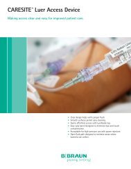 CARESITEÂ® Brochure - B. Braun Medical Inc.