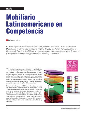 DiseÃ±o Mobiliario Latinoamericano en Competencia. - Revista El ...