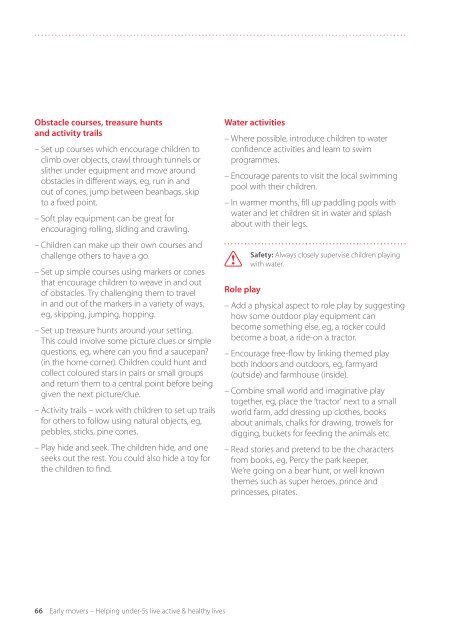 5 Practical ideas for physically active play - BHF National Centre ...