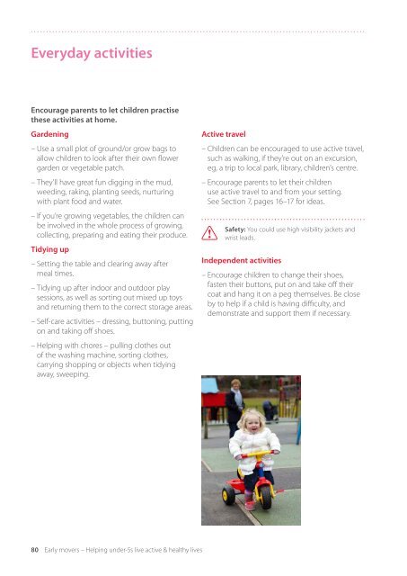 5 Practical ideas for physically active play - BHF National Centre ...