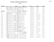 Properties Available For Claim By County - Kentucky State Treasury