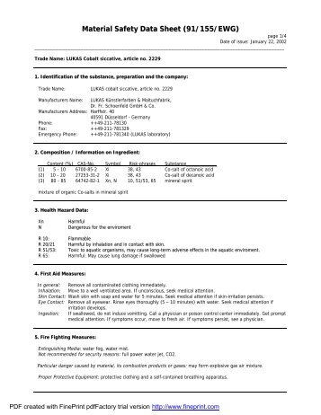 Cobalt siccative - Aart de Vos