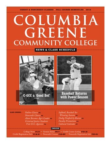 Fall 2012 News & Class Schedule - Columbia-Greene Community ...