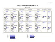 OB/GYN Rotation Schedule