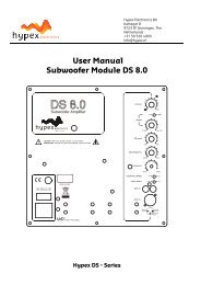 User Manual Subwoofer Module DS 8.0 - Hypex